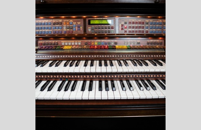 Used Lowrey Majesty Cherry Organ All Inclusive Top Grade Package (SN:510D604H022235) - Image 15